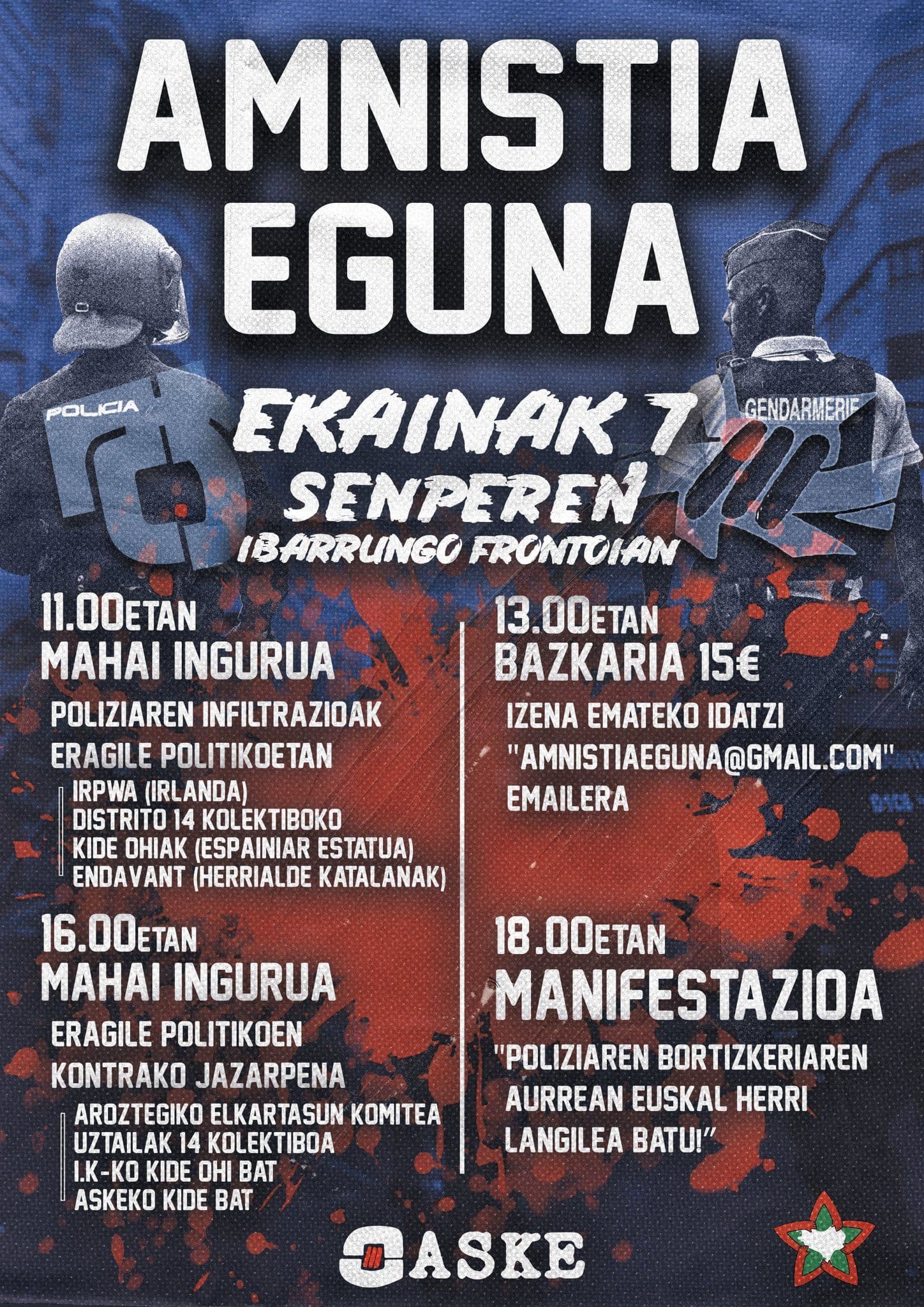 Amnistia ezinbesteko baldintza da Euskal Herriaren askapen prozesuan
