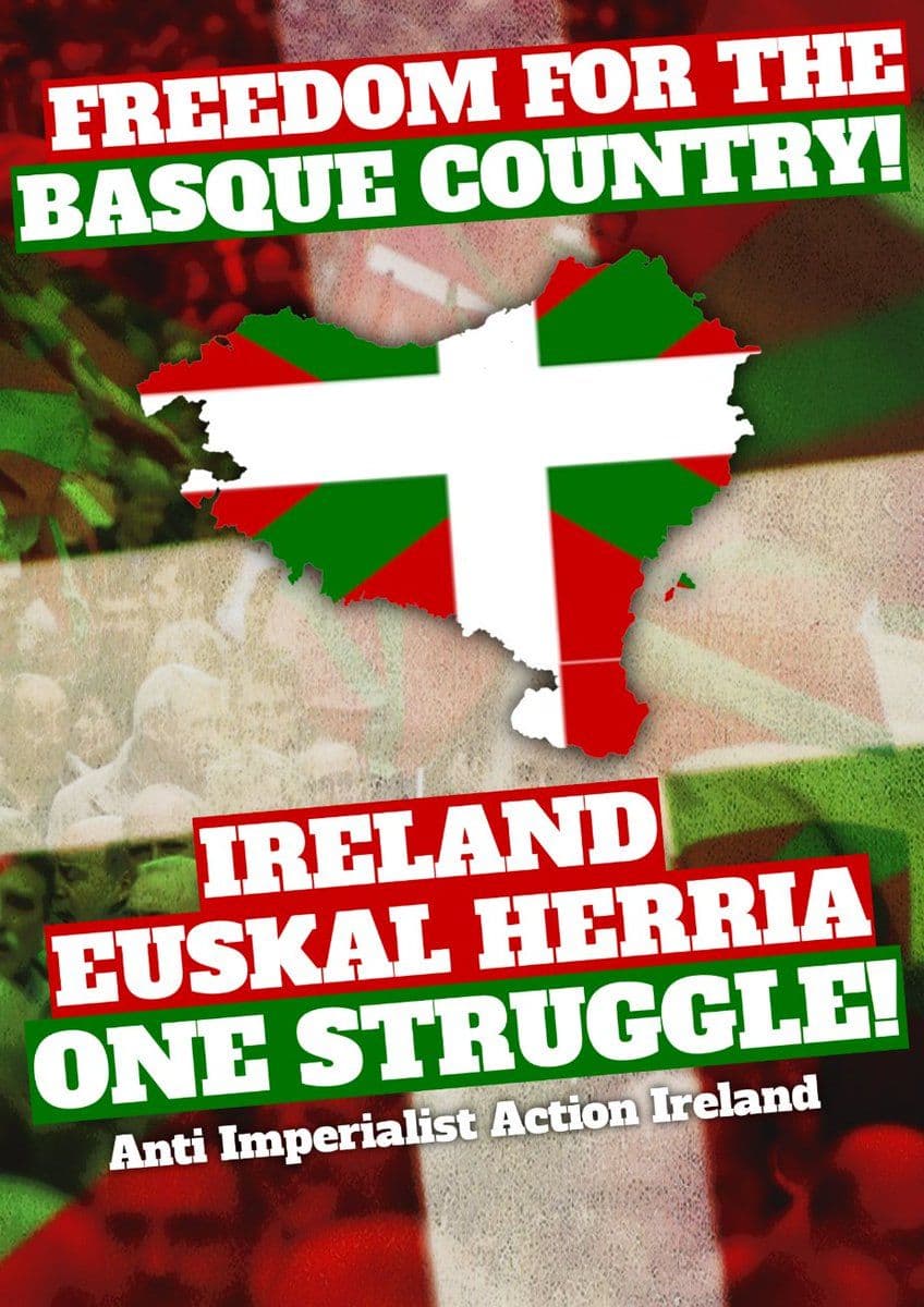 Anti Inperialist Action Ireland eragileak Aberri Egunean bidalitako elkartasun mezua